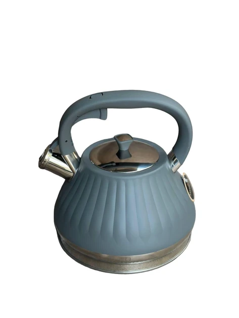 Чайник Edenberg 3.0 л із нержавіючої сталі зі свистком Сірий (EB-8857)