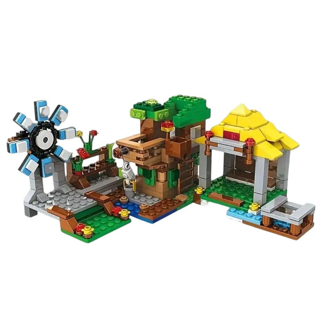 Конструктор Майнкрафт My World Добывающая станция с ветряной мельницей и домиком на дереве 393 дет. - фото 6