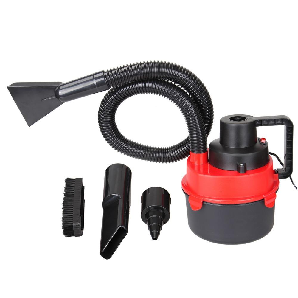 Автомобільний пилосос Turbo Vacuum Cleaner Wet Dry canister 12V з насадками Червоний - фото 1