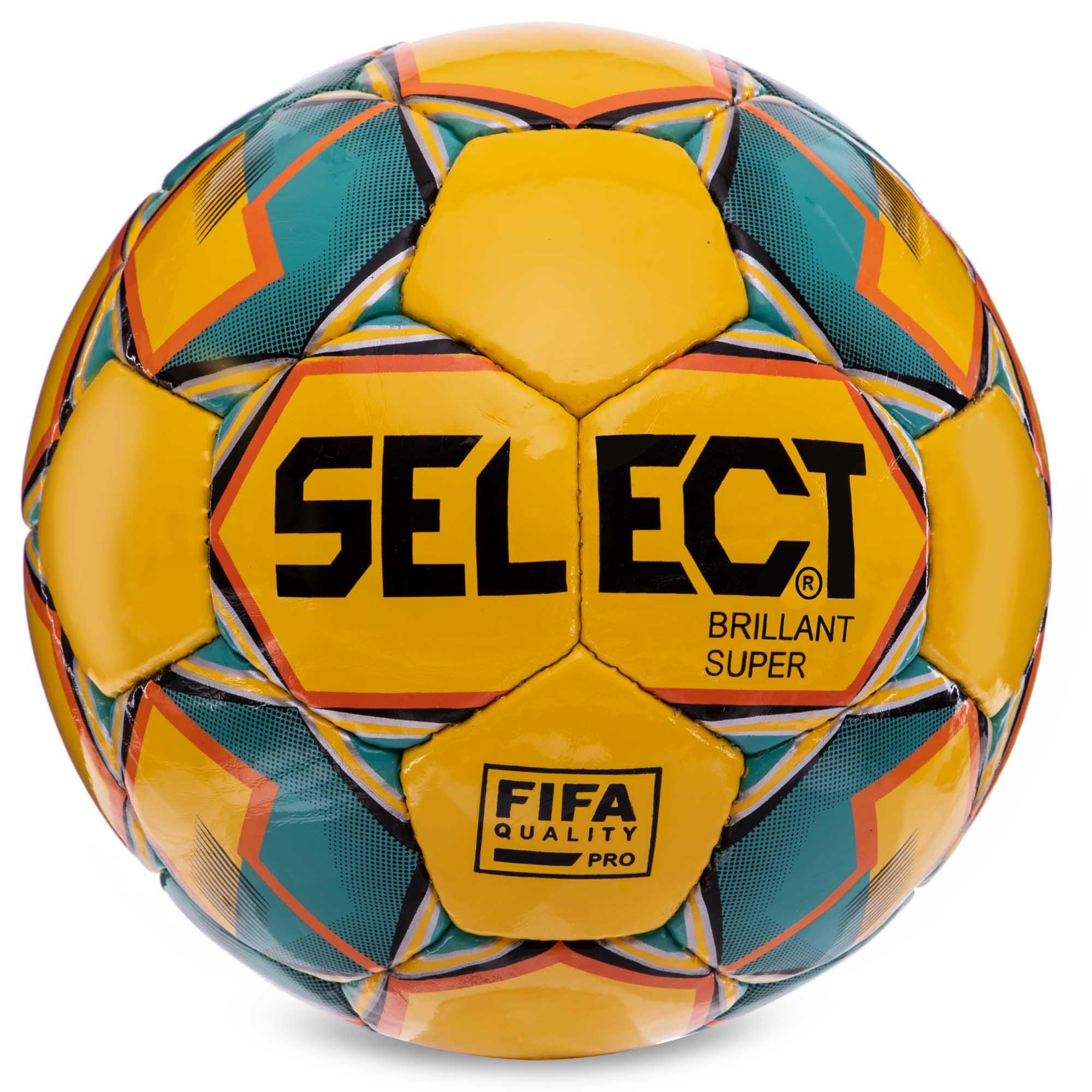 Мяч футбольный Zelart ST BRILLANT SUPER FIFA FB-2966 №5 PU Желтый/Зеленый (DR008209)