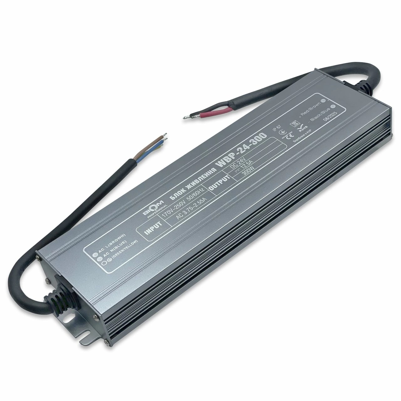 Блок живлення для ламп Biom WBP-24-300 Professional 300W 24V 12.5A IP67 (2822518351)