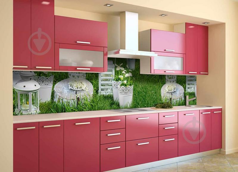 Скинали на кухню Zatarga «Королевский сад» 600х2500 мм виниловая 3Д наклейка кухонный фартук самоклеящаяся Z180778