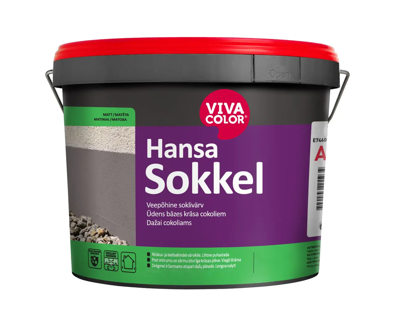 Фарба водно-дисперсійна для цоколя Vivacolor Hansa Sokkel під тонування В3 0,9 л Прозорий (2149440132)