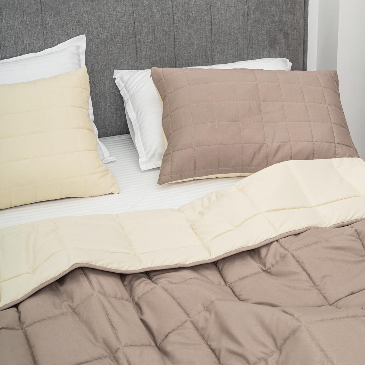 Одеяло Viluta Дуэт облегченное 170x205 см двуспальное Шоколадный/Ваниль (26433942) - фото 3