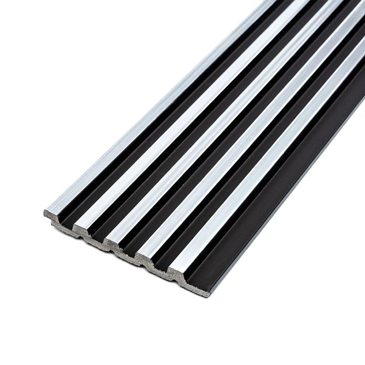 Рельс декоративный PS 2900х120х12 мм Черный с Серебристым (SW-00002133)