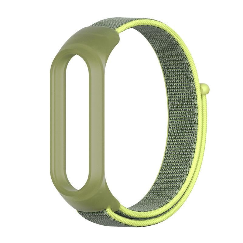 Ремінець MiJobs нейлоновий напівпрозорий для Xiaomi Mi Band 5/6 Хакі/Салатовий (1036P)