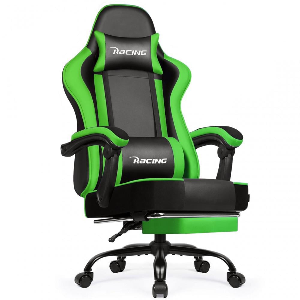 Кресло офисное с подставкой для ног Bonro Racing B-059 Черно-зеленый (42412132)