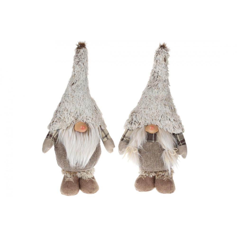 Мягкая новогодняя Игрушка Гном 52 см 2 шт. Бежевый (778-255)