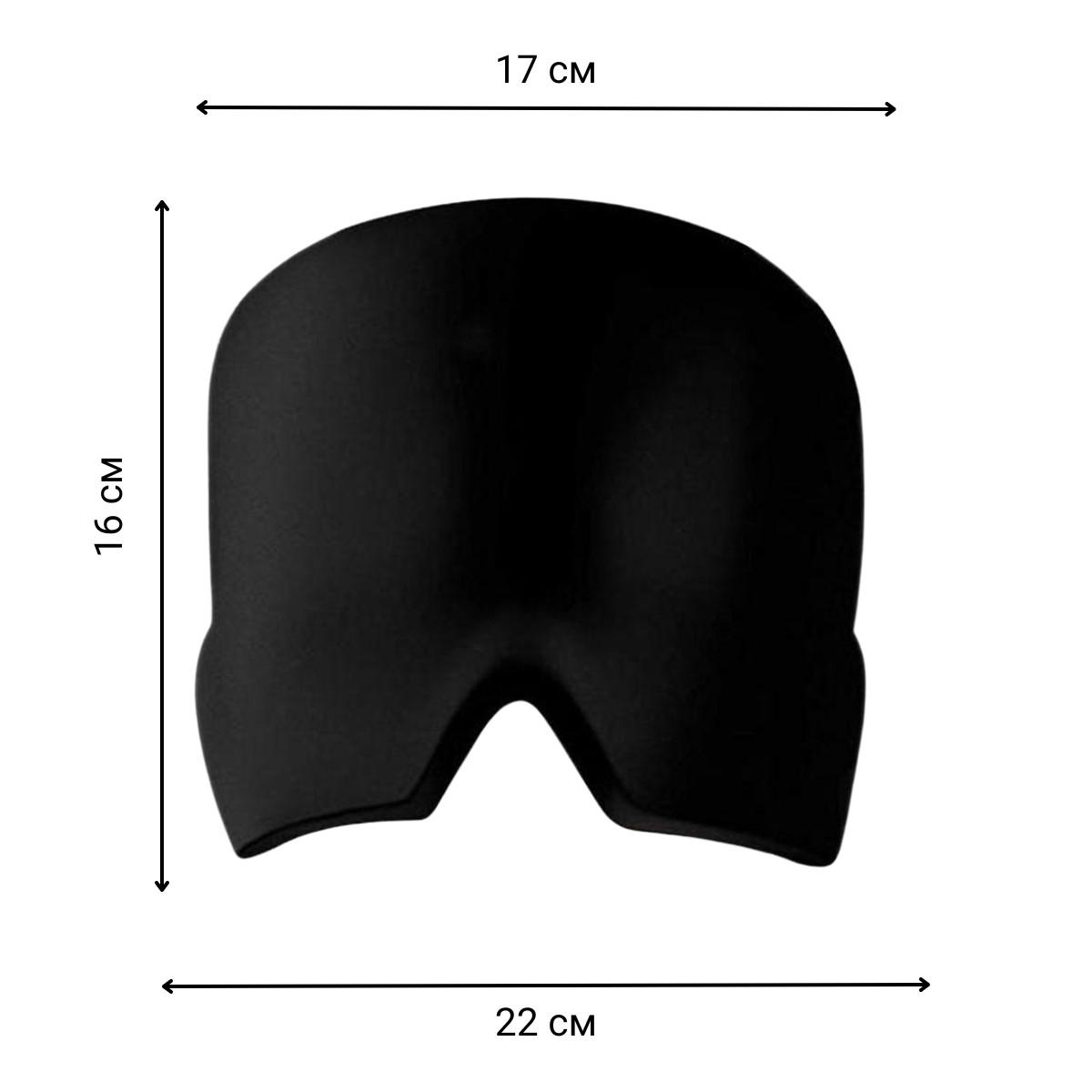 Маска-шапка ThermaxCap гелевая от головной боли/мигрени/стресса/опухших глаз Черный (530) - фото 4