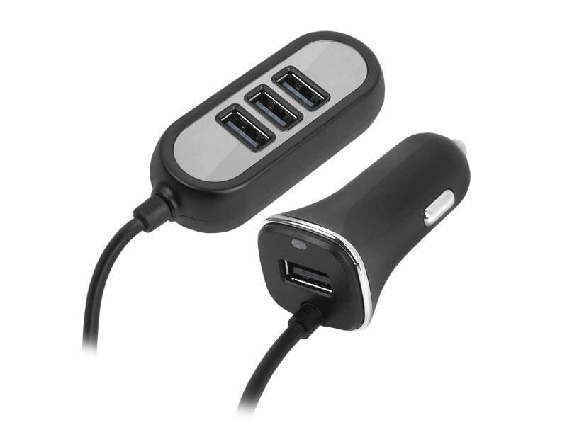 Пристрій зарядний автомобільний LTC 3xUSB 5,8A 5V 1,4 м в прикурювач (LXG264)