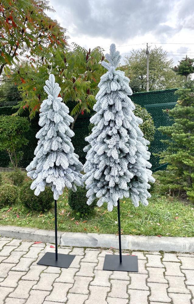 Ялинка лита HVOYA Style Lux вузька на високому металевому стовбурі-підставці 160 см Засніжений (130/160/GS) - фото 4 Ялинка лита HVOYA Style Lux вузька на високому металевому стовбурі-підставці 160 см Засніжений (130/160/GS) - фото 4