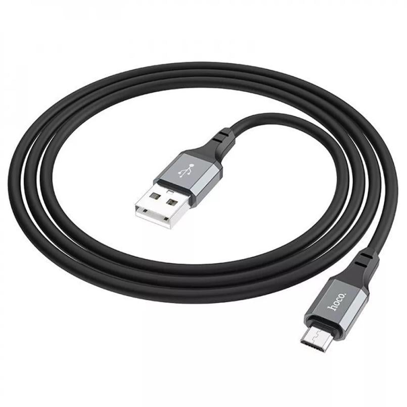 Кабель Hoco X86 Spear Silicone Micro USB 1 м Черный (38108 black)