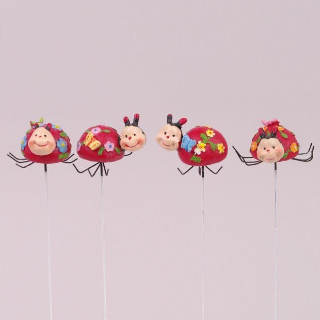 Стикер пластокерамический Flora Божья коровка 12 шт. (8529)