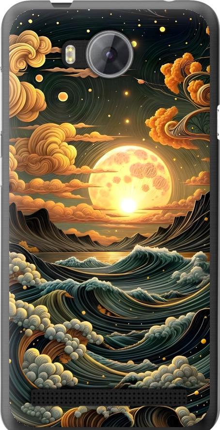 Чехол на Huawei Y3II / Y3 2 Арт волны (6332t-495-42517)