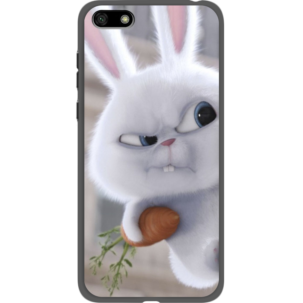 Чохол BoxFace Huawei Y5 2018 Rabbit Snowball Чорний силікон (33370-up1116-34776)