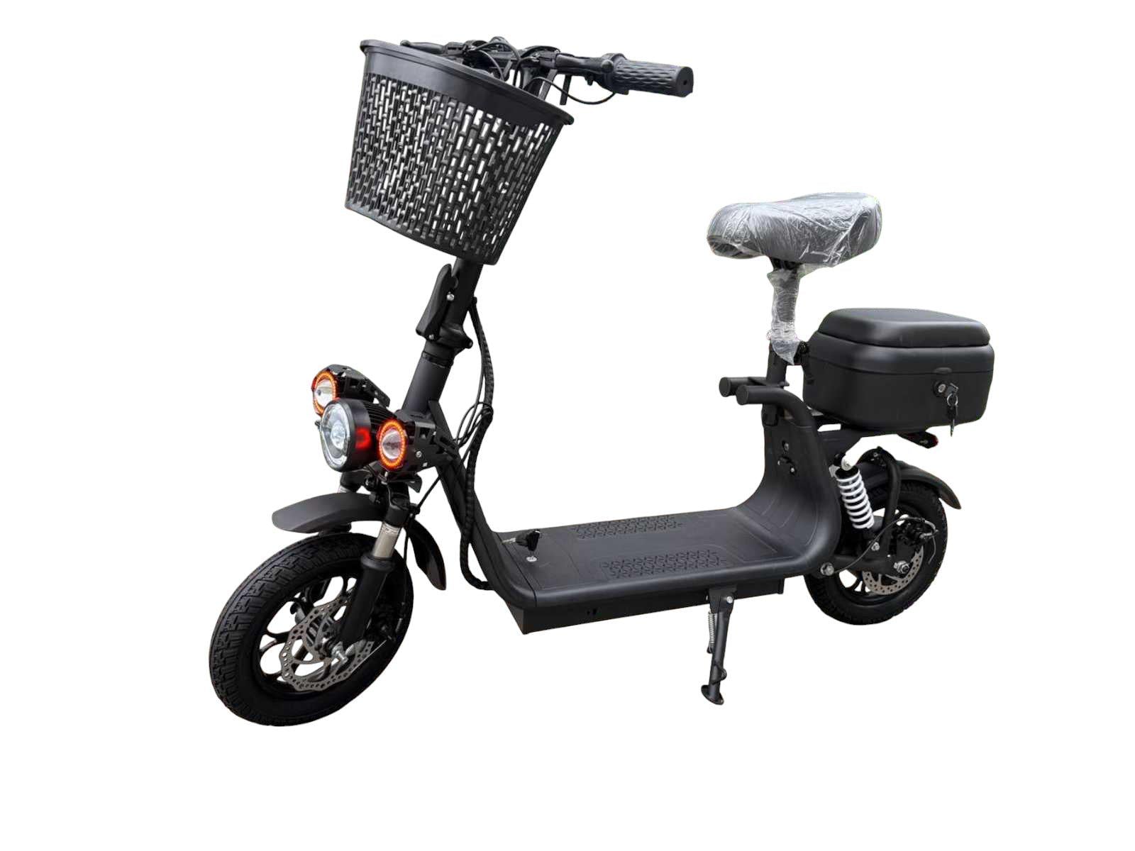Электросамокат с сиденьем 14" GIANT U12 MAX 800W 48V 15Ah с кофром-багажником Черный