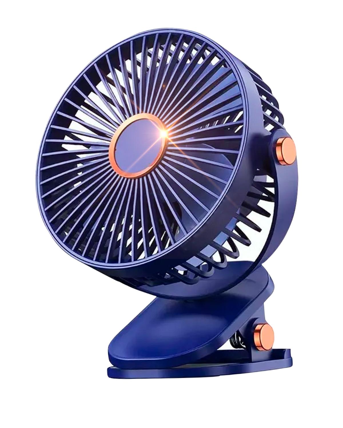 Вентилятор настільний BRS портативний з прищіпкою та обертанням на 720° USB Blue (500952634) Вентилятор настільний BRS портативний з прищіпкою та обертанням на 720° USB Blue (500952634)