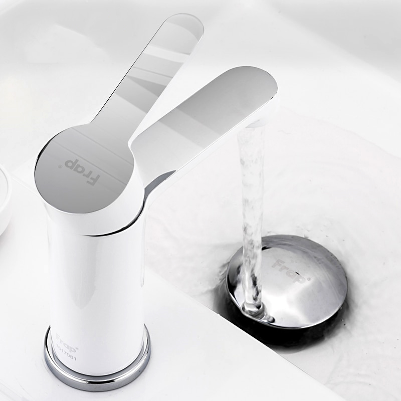 Смеситель для умывальника Frap F1041 Белый/Хром (1033657) - фото 2