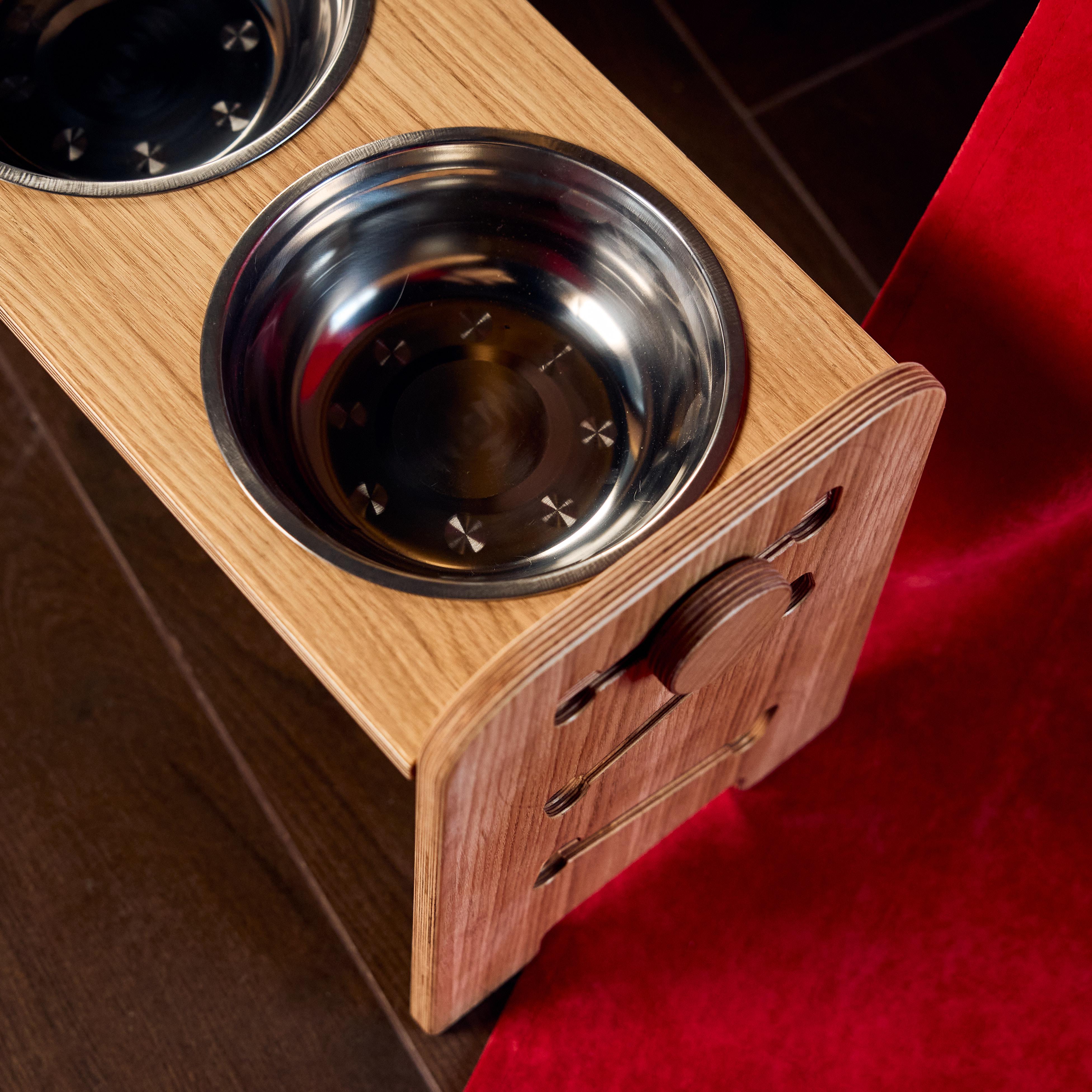 Миска на подставке для кота собаки OrganicSchef из нержавеющей стали двойная Flex 30х39х18 см 0,6/0,6 л Натуральный (811622222222) - фото 5 Миска на подставке для кота собаки OrganicSchef из нержавеющей стали двойная Flex 30х39х18 см 0,6/0,6 л Натуральный (811622222222) - фото 5