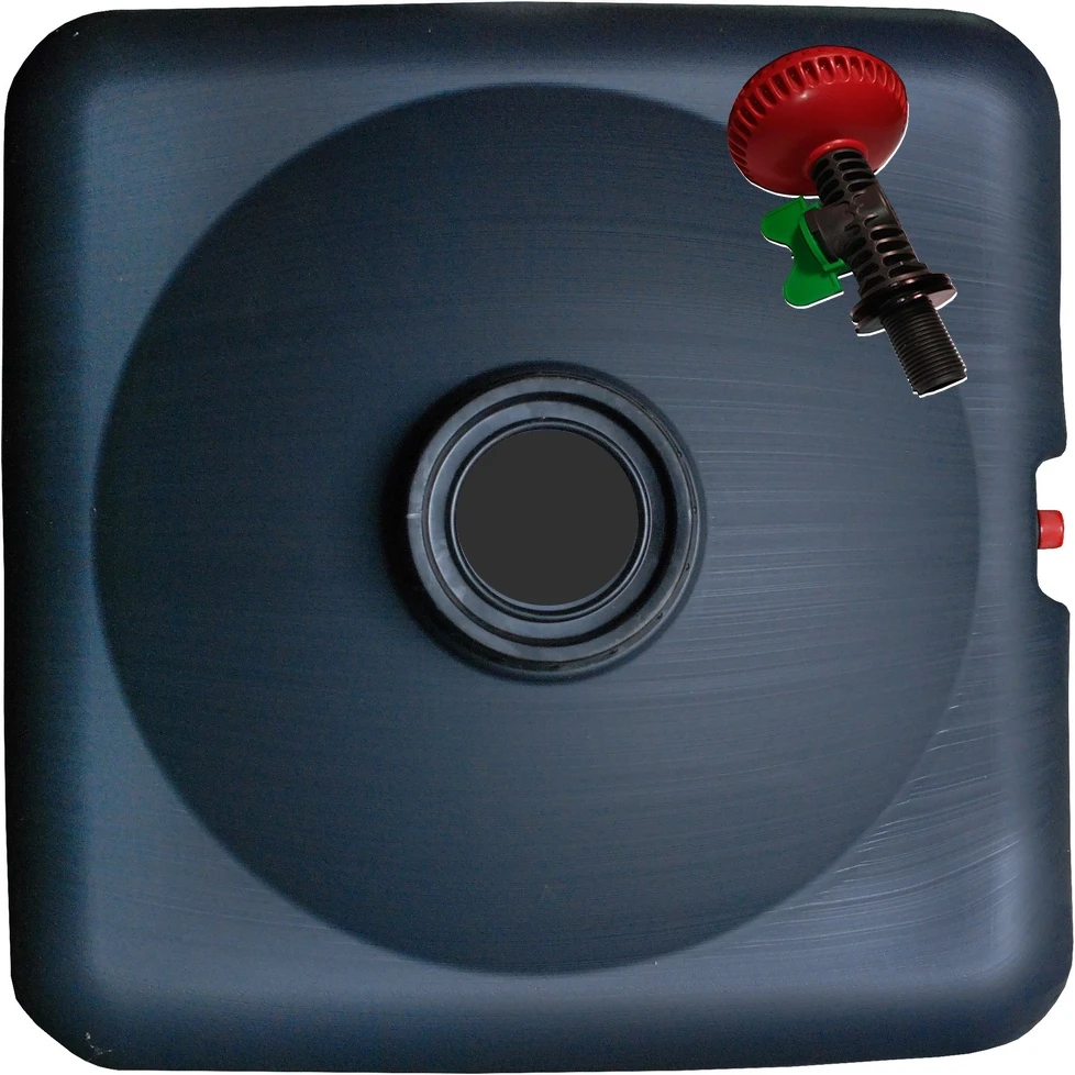 Душ 3-х слойный 150 л 88x88x38 см Черный (45)