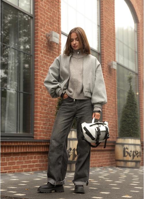 Бананка женская Sambag кожаная водостойкая Белый (28524125) - фото 5