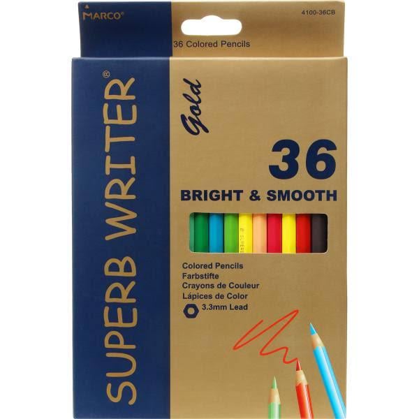 Набор цветных карандашей Superb Writer Gold Marco 36 цветов (MAR-E4100G-36CB)