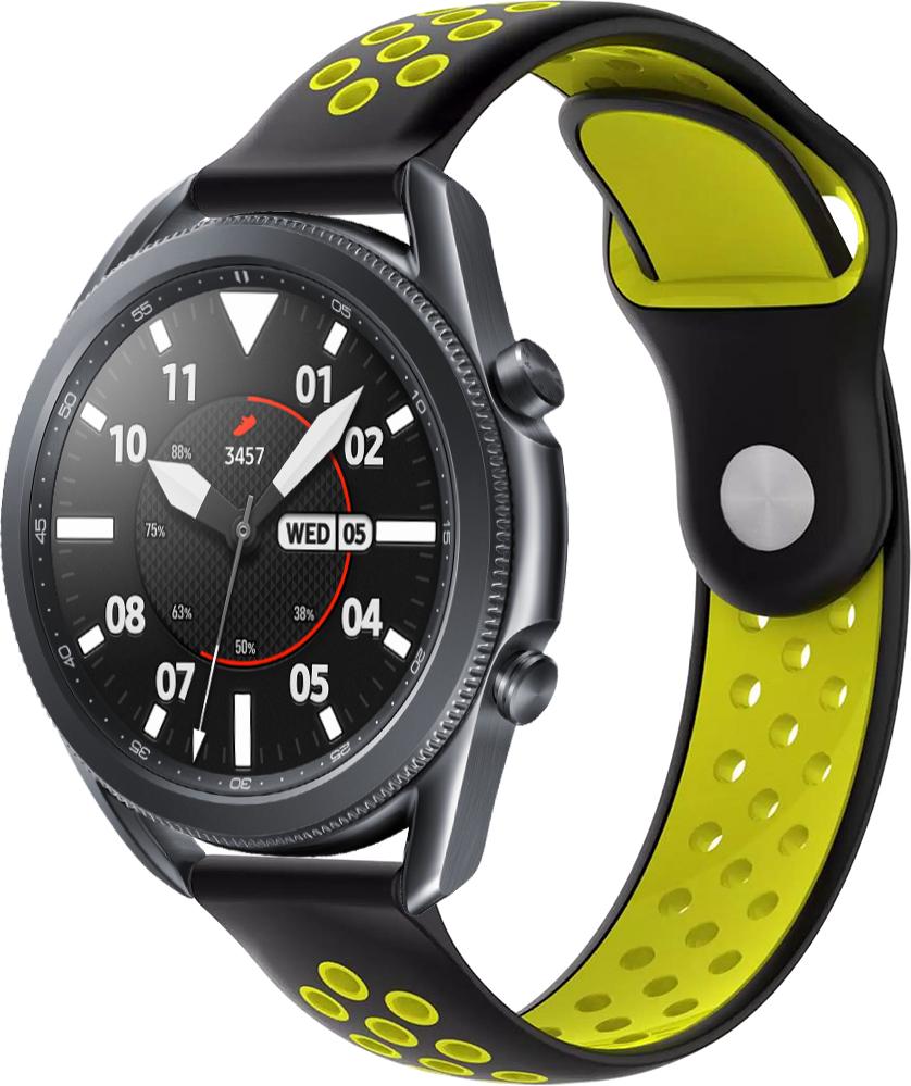 Ремінець Sport для Galaxy Watch 3 45mm 22 мм Black Yellow (23044-61)