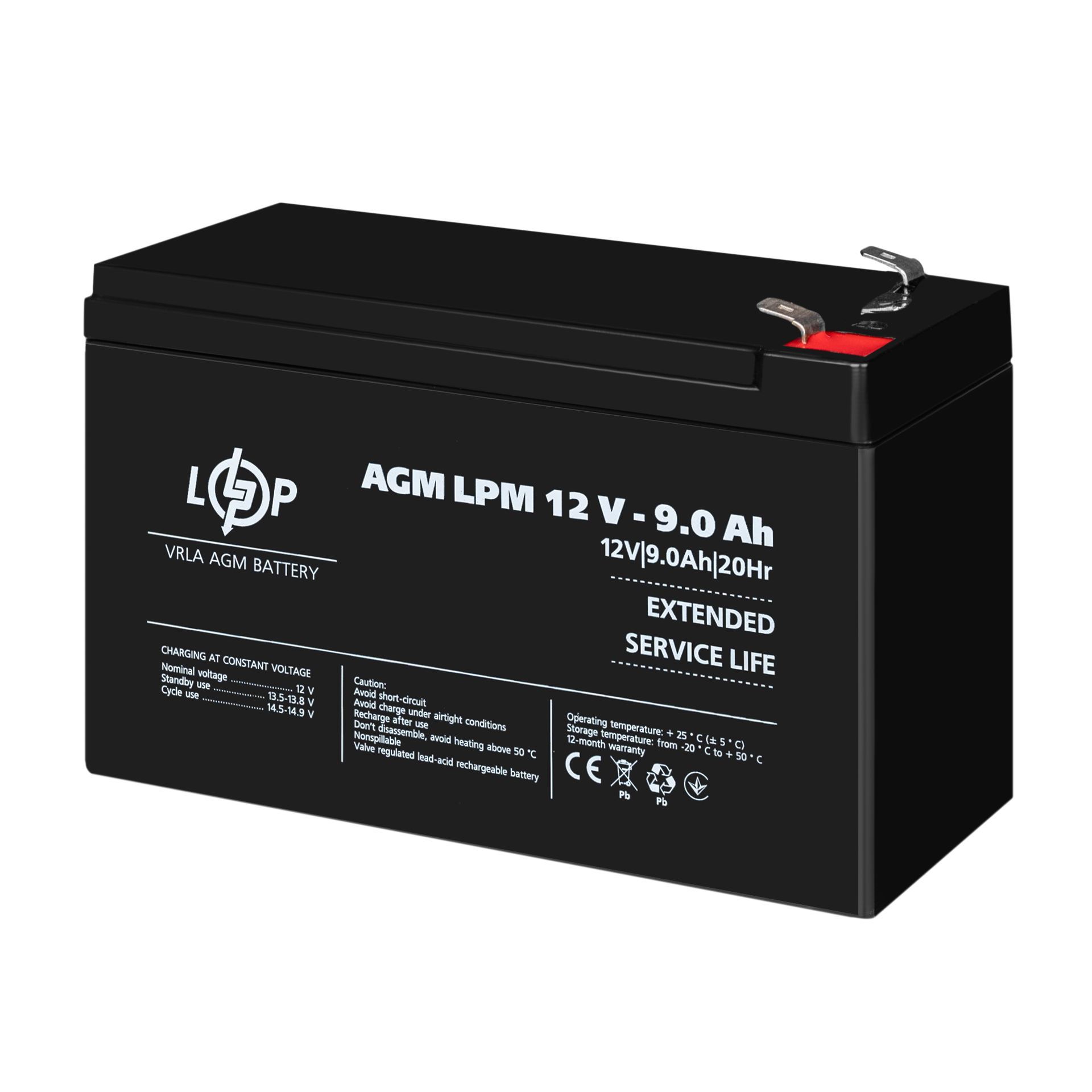 Аккумулятор AGM LPM 12V-9 Ah (3866) - фото 3