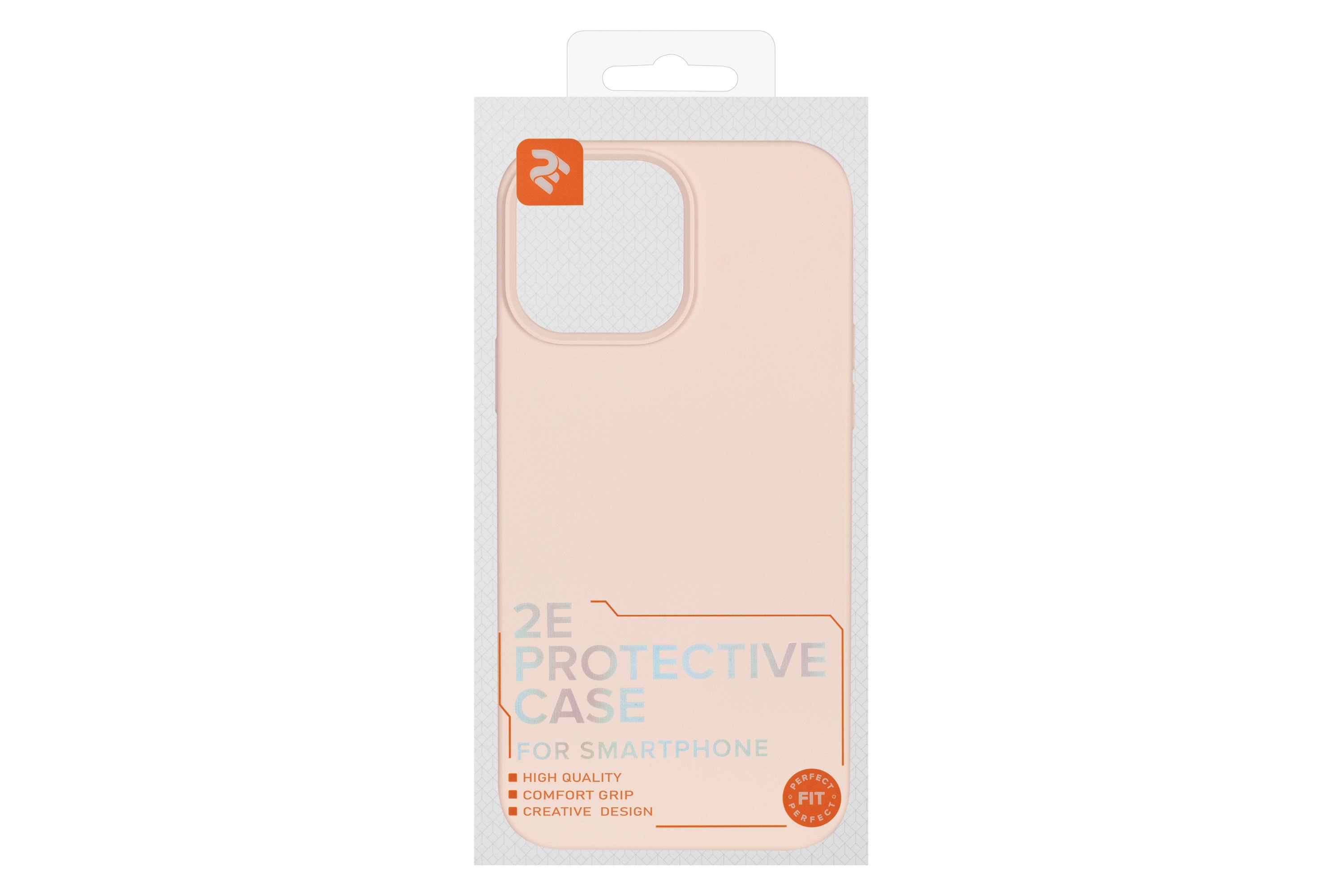 Чохол-бампер для телефону 2E Basic Liquid Silicone iPhone 13 Pro Max Sand Pink (2E-IPH-13PRM-OCLS-RP) - фото 3