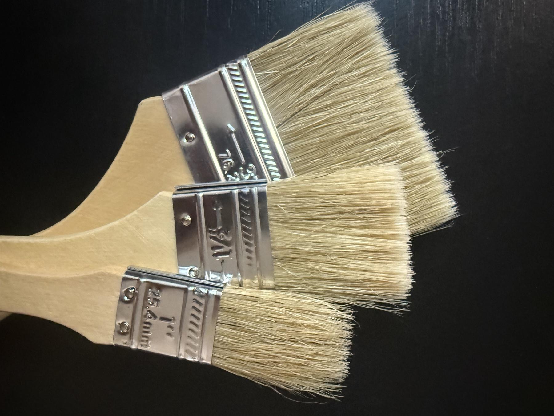 Набір пензлів малярних лакованих 3 шт. 1"/1,5"/3" 25,4/38,1/76,2 см (3360160) - фото 3 Набір пензлів малярних лакованих 3 шт. 1"/1,5"/3" 25,4/38,1/76,2 см (3360160) - фото 3