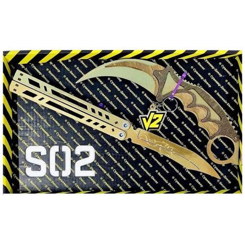 Ножи сувенирные Бабочка Legacy & Керамбит Gold (185308)