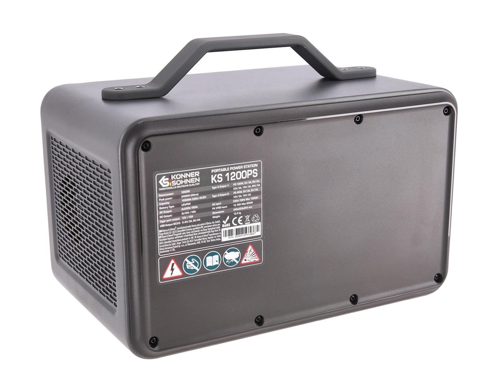 Станція зарядна Konner&SohnenKS1200PS LifePo4 1030 Вт/год 4000 циклів 80% DOD 1200/2400 Вт (00018532) - фото 6 Станція зарядна Konner&SohnenKS1200PS LifePo4 1030 Вт/год 4000 циклів 80% DOD 1200/2400 Вт (00018532) - фото 6