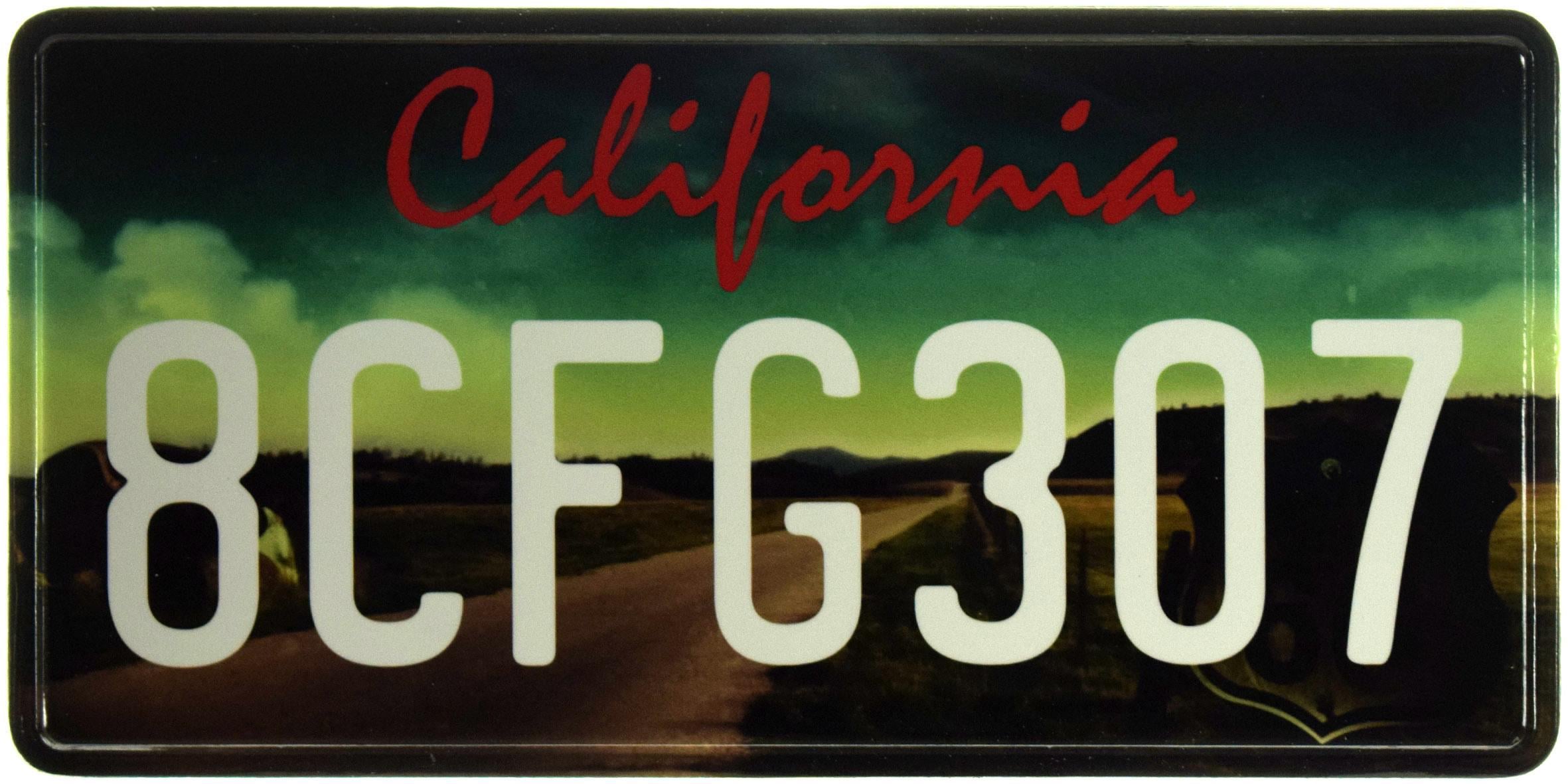 Табличка металева "California 8CFG307" 15x30 см (ms-103739)