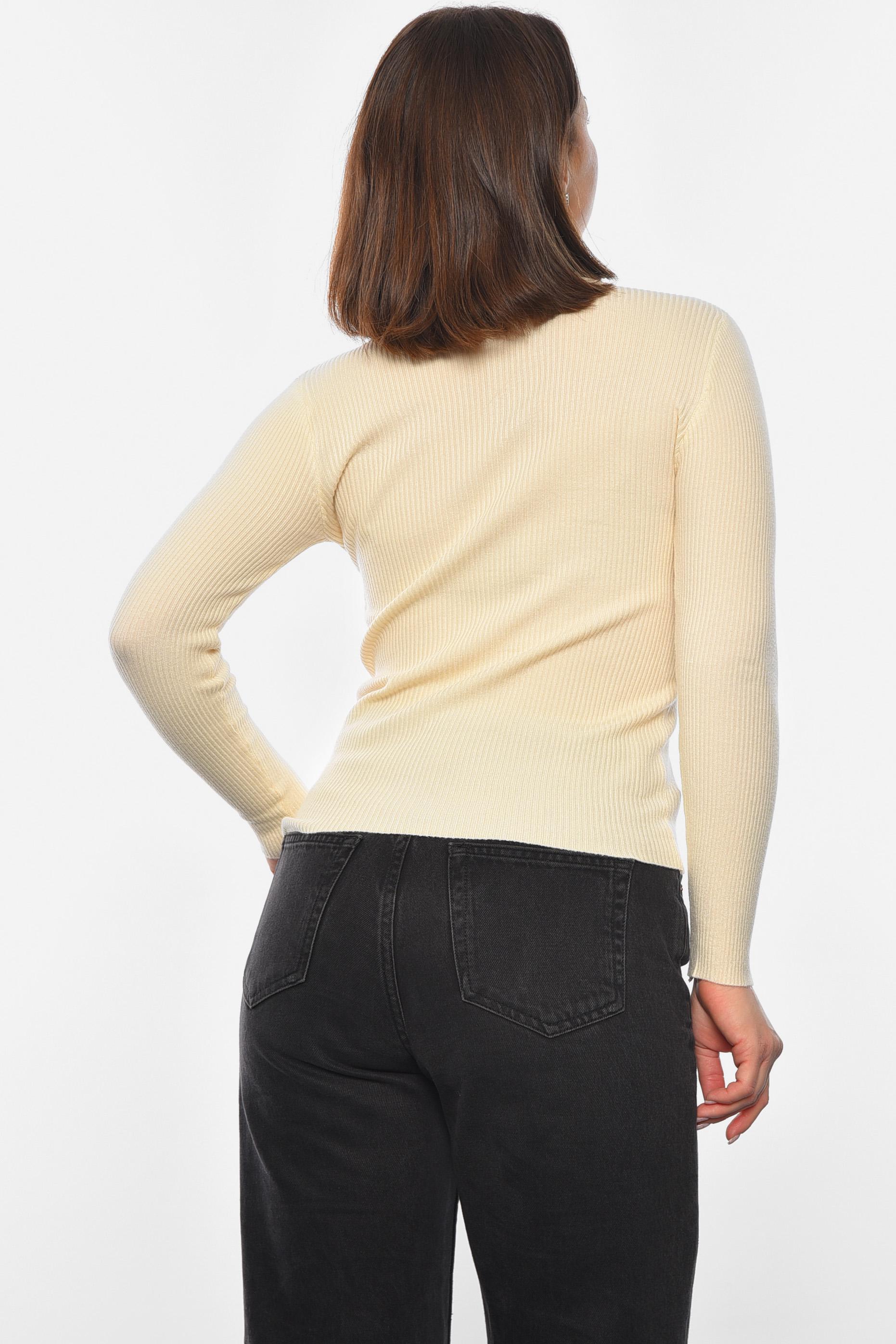 Гольф жіночий однотонний M-L Молочний (194567) - фото 3 Гольф жіночий однотонний M-L Молочний (194567) - фото 3