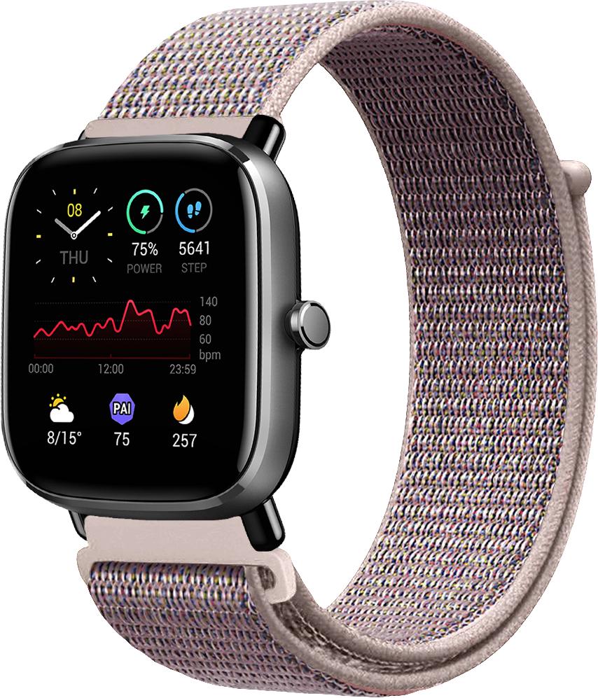 Ремінець нейлоновий Sport Loop для Amazfit GTS 2 mini Grey/Pink (14424-06)