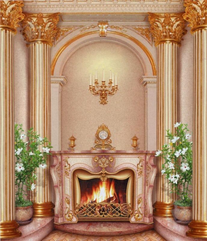 Фотообои Арт Декор Камин Барокко 242х201