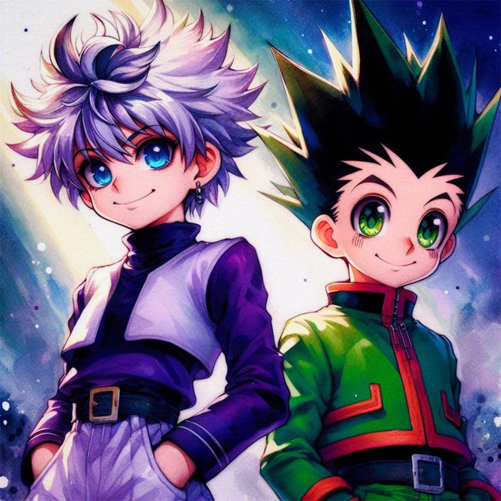 Алмазная мозаика SHLab Аниме Hunter x Hunter Гон и Киллуа Вышивка SHS-40351 Полная Выкладка 40x40 см (40351)
