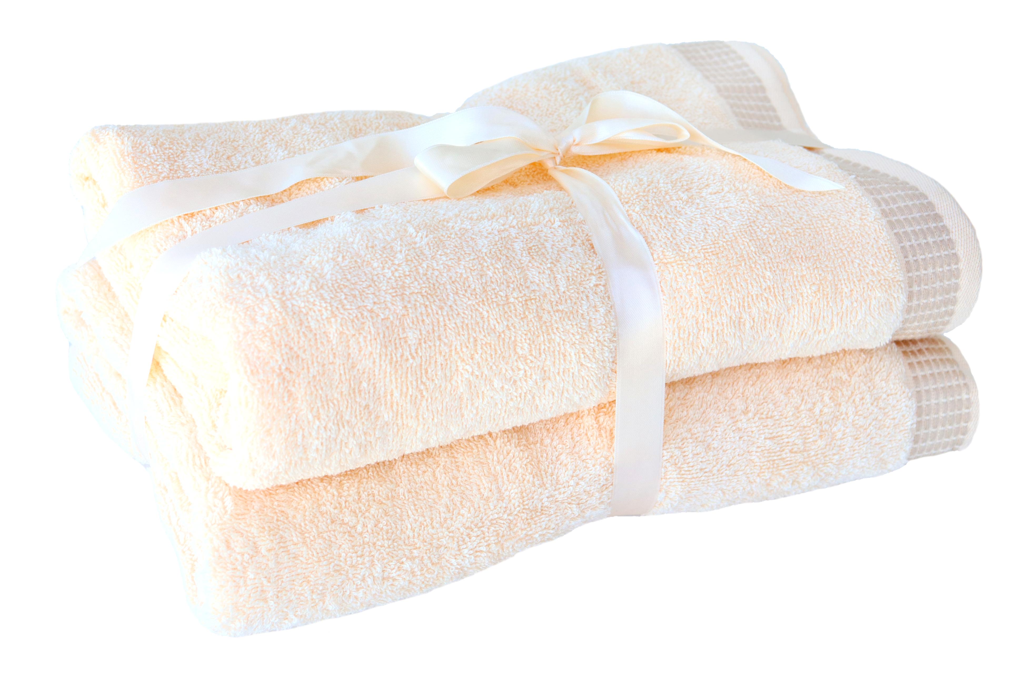 Набор полотенец Squares 70х140 из 2 шт. Кремовый (2200000609151)