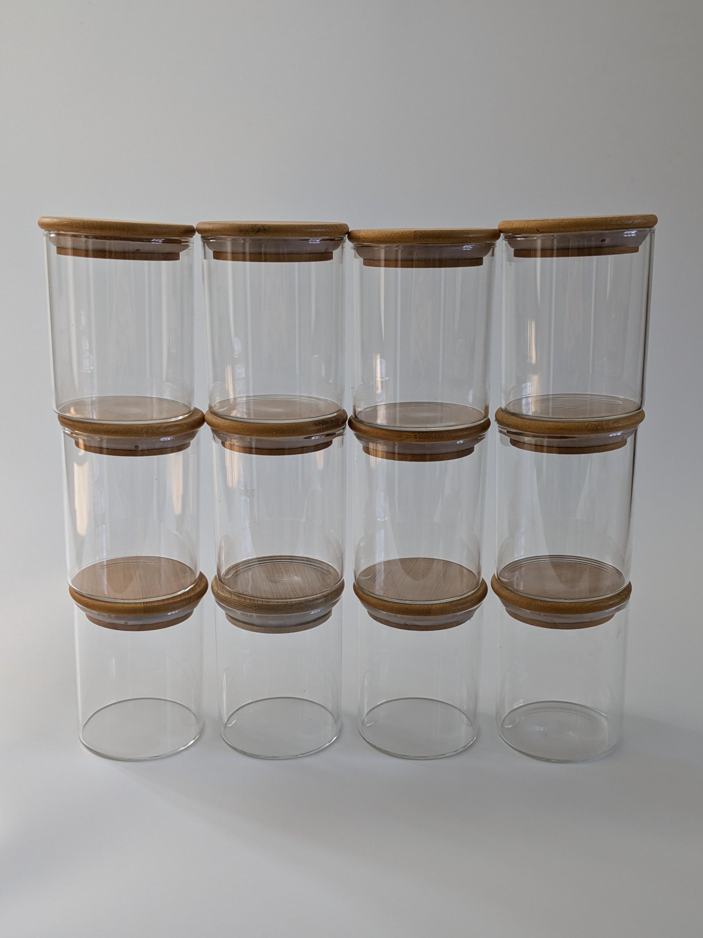 Набор емкостей для специй с бамбуковыми крышками 12 шт. 200 мл (27339635)