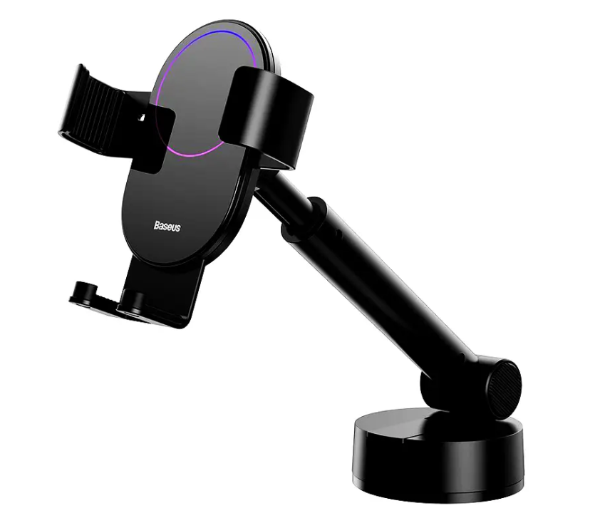 Тримач автомобільний Baseus Simplism Gravity Car Mount With Suction Base Black Автотримач для телефону Чорний - фото 4