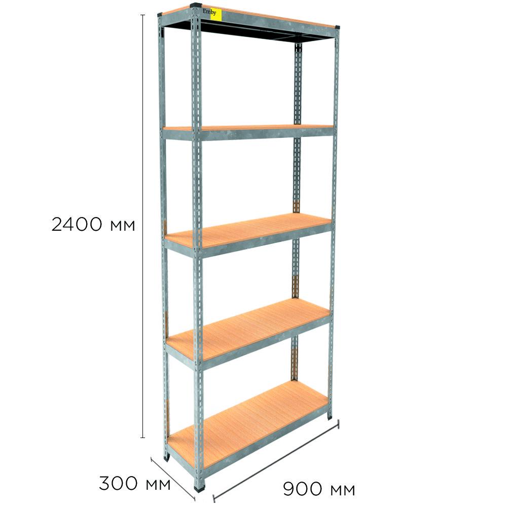 ᐉ Стеллаж металлический Emby MRL-2400 2400х900x300 мм оцинкованный ...
