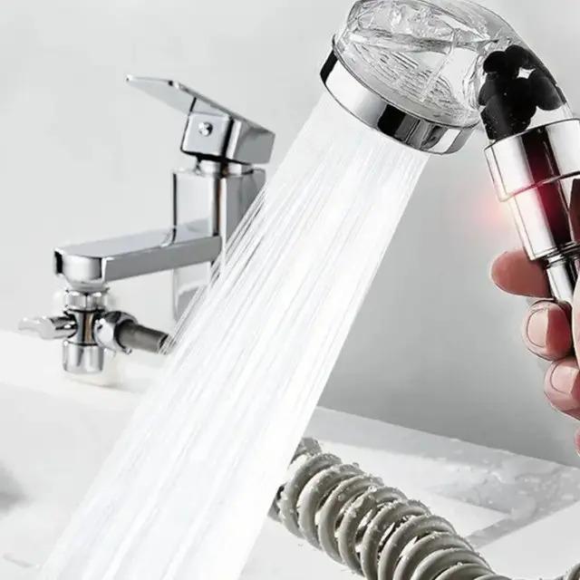 Душова система на умивальник із турмаліном Good Idea Modified Faucet насадка на кран із гнучким шлангом Сірий (62625) - фото 3