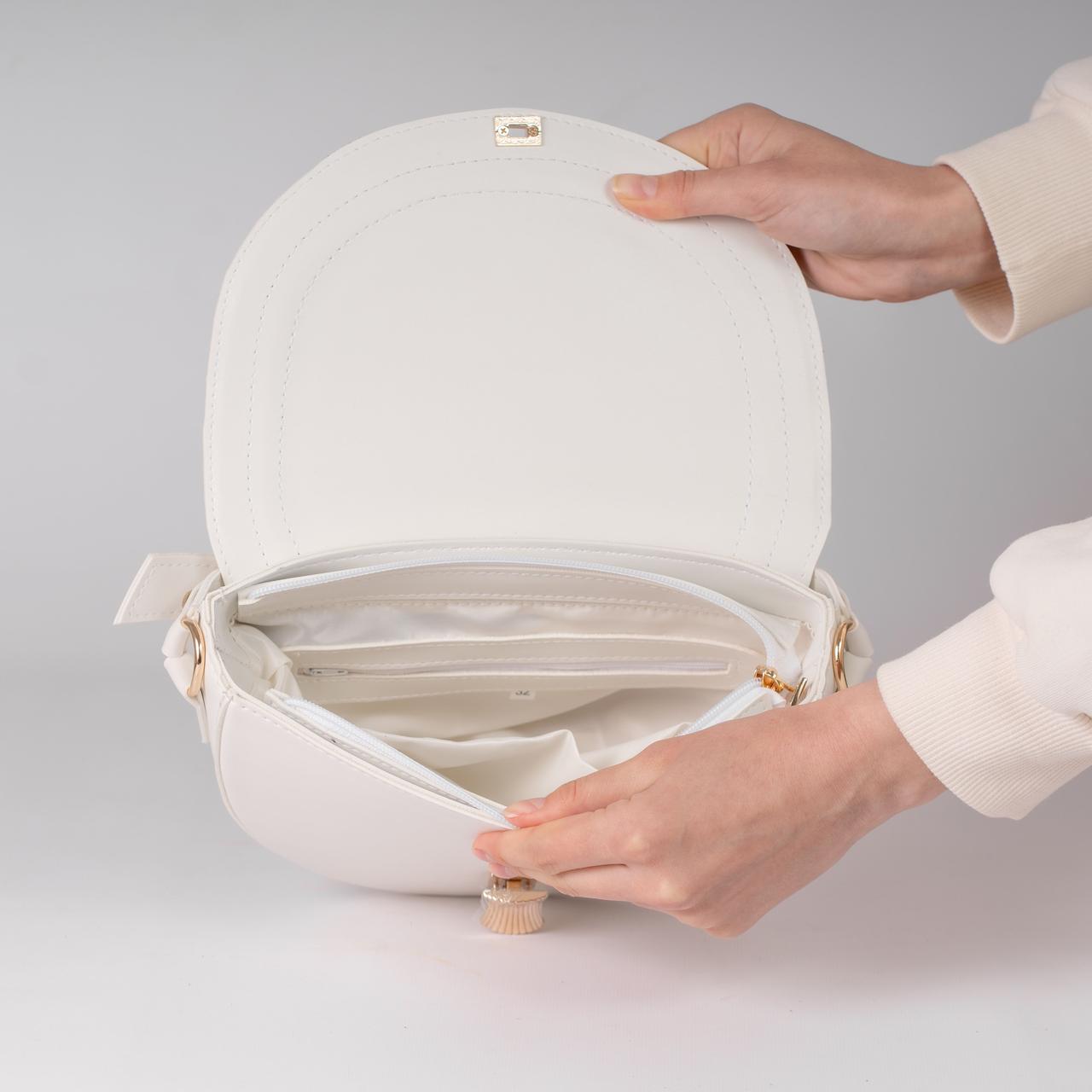 Сумка женская седло XENIA № 22-24 Белый - фото 4