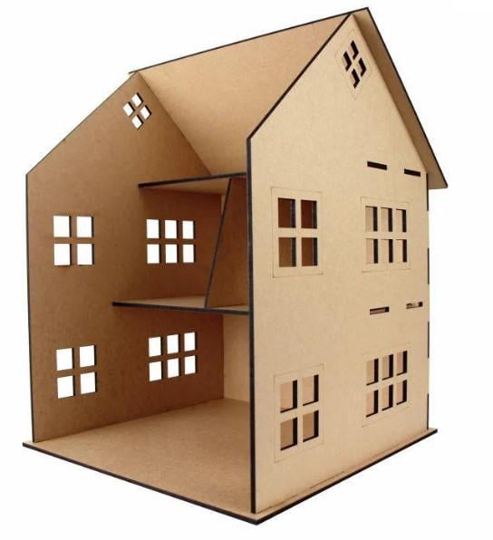 Заготовка для декупажа ROSA TALENT Кукольный домик двухэтажный 2 56х42х42 см