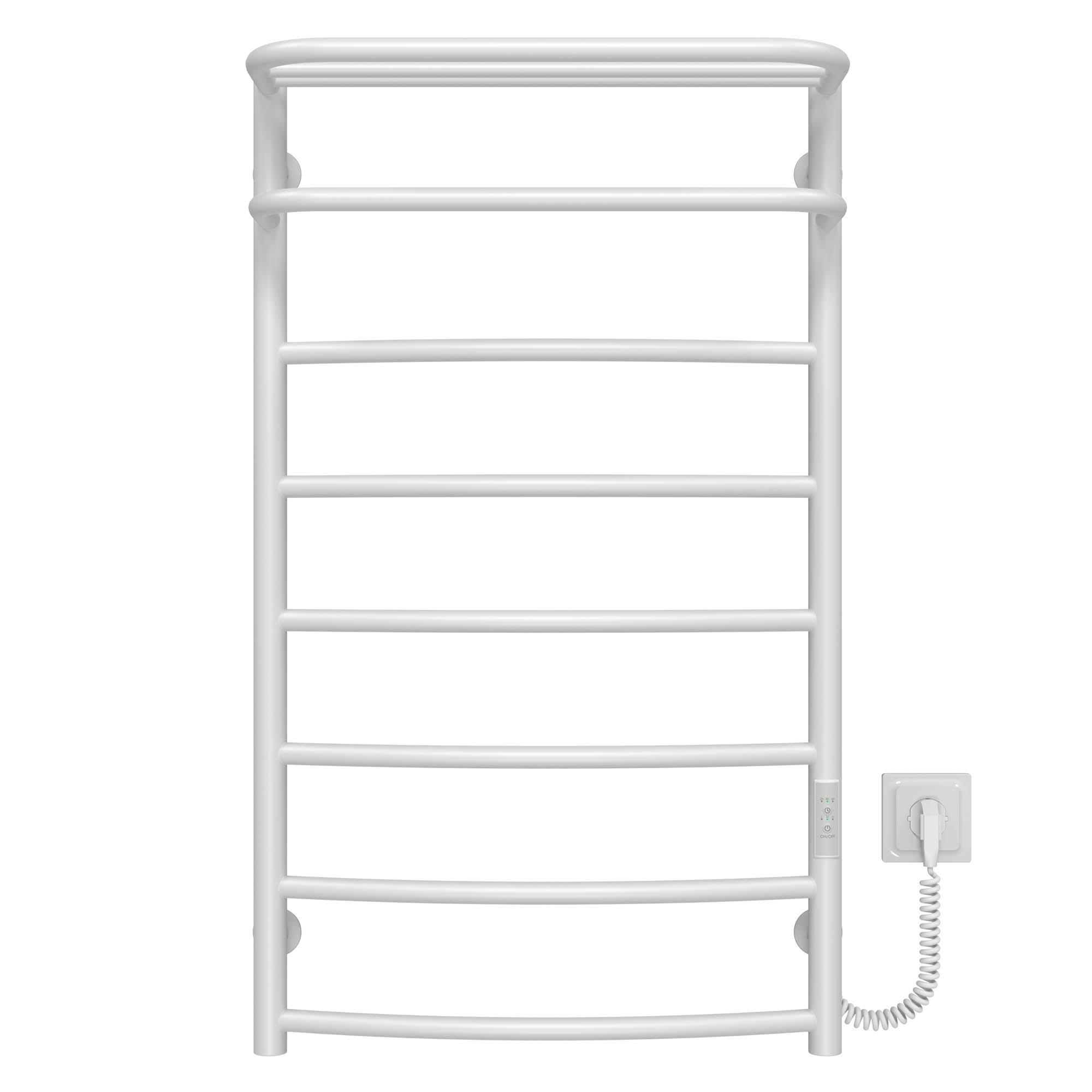 Полотенцесушитель электрический Deffi Отель П8 WD03 правое подключение нержавеющая сталь 500х900 мм Белый (C.OD.90.50.8.E.W.R.3)