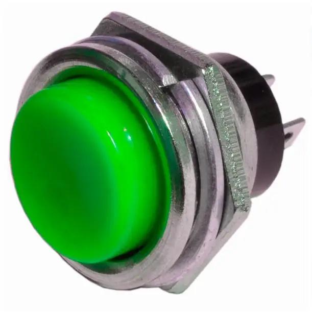 Кнопка круглая Lemanso LSW14 on/off металл Зеленый (DS-212)