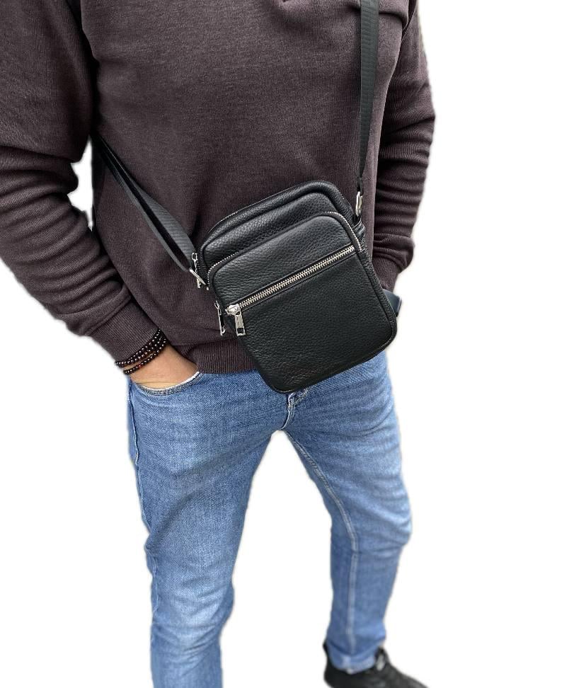 Сумка через плече з натуральної шкіри 21х17х7 см (bg02)