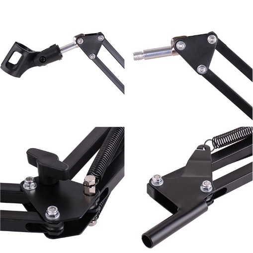 Стійка для мікрофону настільна рухома Folem NB35 Чорна - фото 6 Стійка для мікрофону настільна рухома Folem NB35 Чорна - фото 6