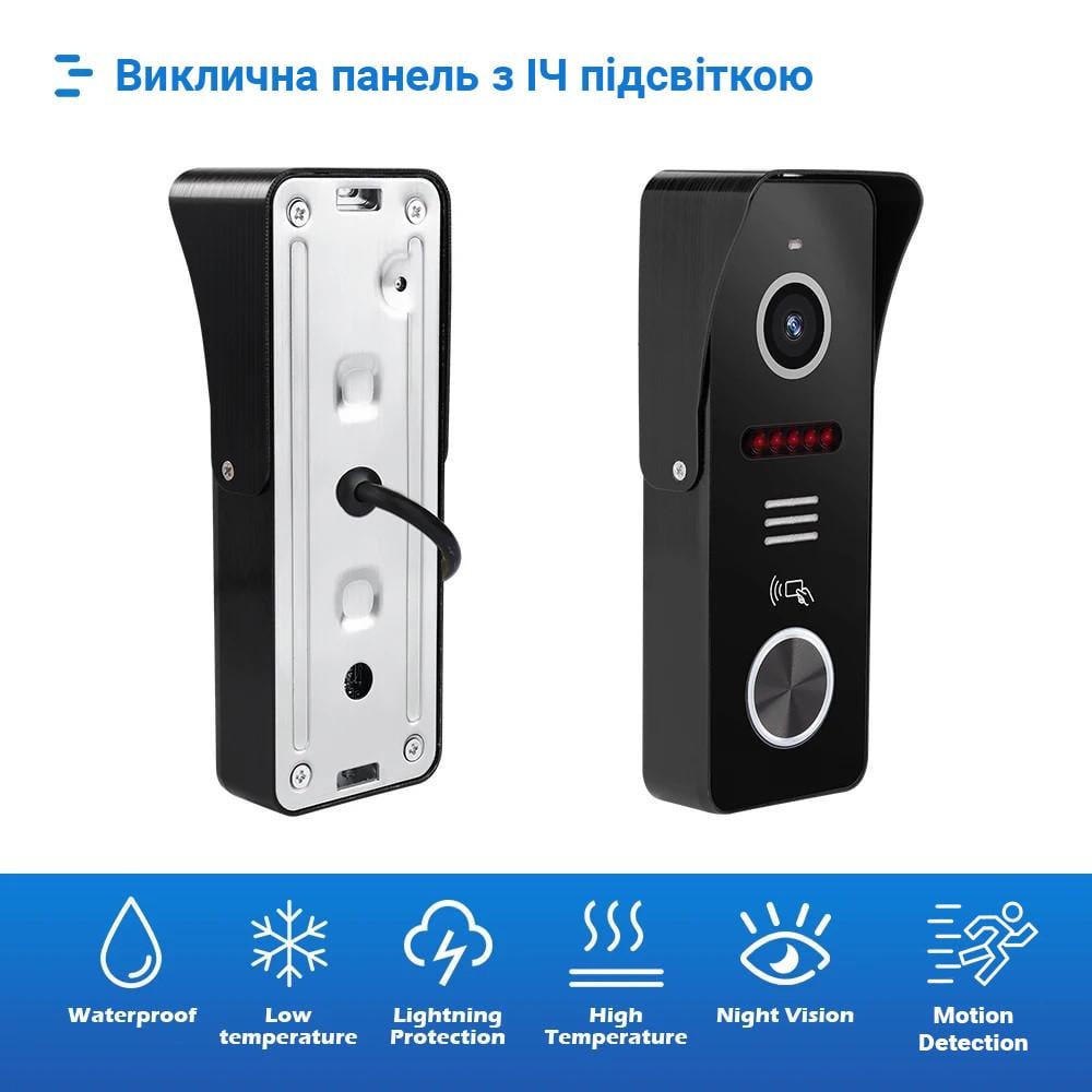 Панель виклику MIFARE SEVEN CP-7500FHD-Wi-Fi IP з вбудованим зчитувачем карт Back (CP7500FHDWb) - фото 7