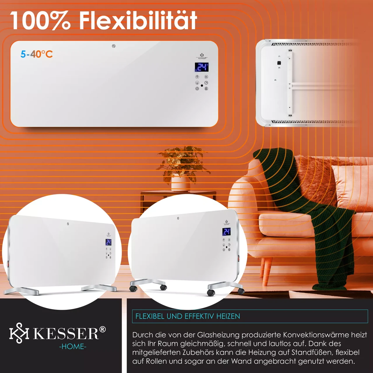 Обогреватель KESSER 2000 Вт +40°C 230В - фото 7 Обогреватель KESSER 2000 Вт +40°C 230В - фото 7